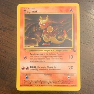 Pokemon Card - Magmar with Red and Yellow